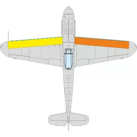   Eduard Accessories Bf 109G wings leading edge wavy lines - Bf 109G – szárnybelépőél hullámvonal-festőmaszk