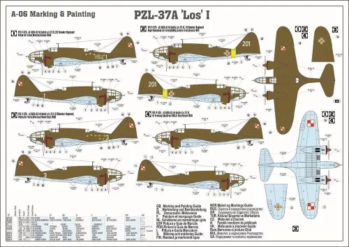 MisterCraft PZL P-37A Los I 1:72 repülőgép makett – MisterCraft D-06