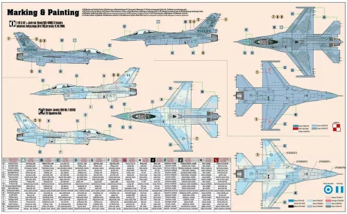 MisterCraft F-16CJ Block 52+ Jastrząb / Hawk 1:72 repülőgép makett – MisterCraft D-116