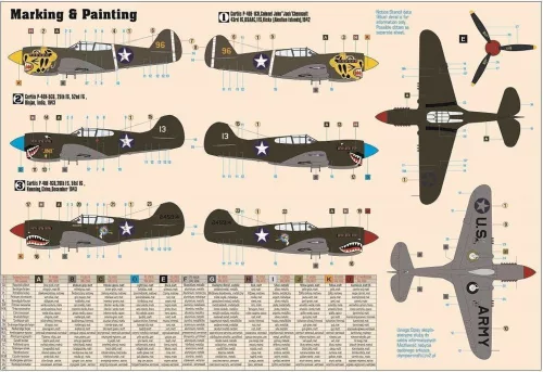 MisterCraft P-40E Aleutian Tiger 1:72 repülőgép makett – MisterCraft D-202
