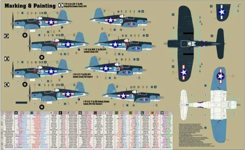 MisterCraft F-4U-1A Corsair 1:72 repülőgép makett – MisterCraft D-205