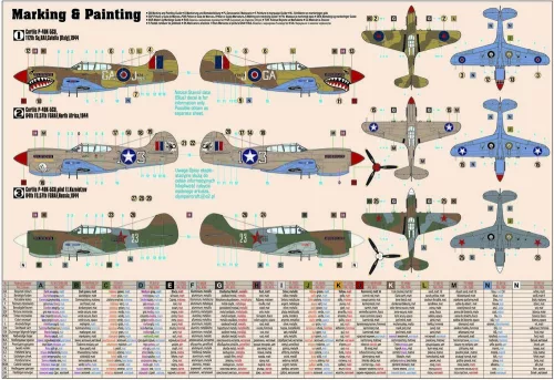 MisterCraft P-40 K Kittyhawk Mk.III 1:72 repülőgép makett – MisterCraft D-220