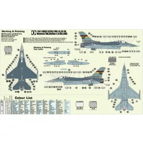 MisterCraft F-16C-30 Ramstein Dragon 1:72 repülőgép makett – MisterCraft D-67