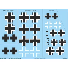   Eduard Accessories Bf 108 national insignia for Eduard - felségjel-matricák