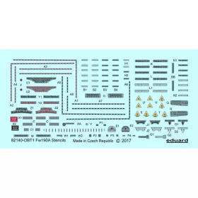   Eduard Accessories Fw 190 A stencils for Eduard - stencil- és adatfelirat-matricák