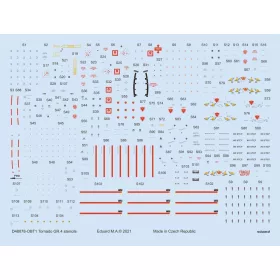   Eduard Accessories Tornado GR.4 stencils 1/48 for REVELL - stencil- és adatfelirat-matricák