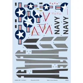 Eduard Accessories F-4B NAVY for TAMIYA - matricakészlet