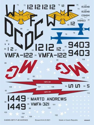 Eduard Accessories F-4B MARINES for TAMIYA - matricakészlet