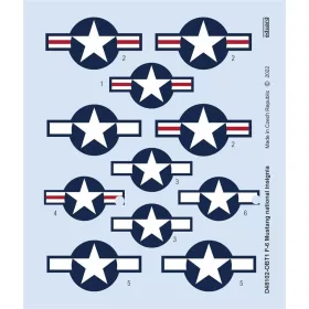   Eduard Accessories F-6 Mustang national insignia for EDUARD - felségjel-matricák