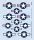 Eduard Accessories F-6 Mustang national insignia for EDUARD - felségjel-matricák