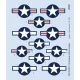 Eduard Accessories F-6 Mustang national insignia for EDUARD - felségjel-matricák