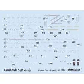   Eduard Accessories F-35B stencils 1/48 - stencil- és adatfelirat-matricák