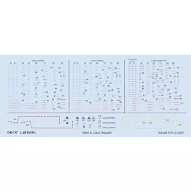   Eduard Accessories L-29 stencils 1/48 - stencil- és adatfelirat-matricák