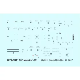   Eduard Accessories F6F stencils - stencil- és adatfelirat-matricák