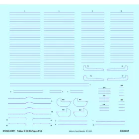   Eduard Accessories Fokker D.VII rib tapes pink for Eduard - matricakészlet