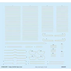   Eduard Accessories Fokker D.VII rib tapes linen for Eduard - matricakészlet