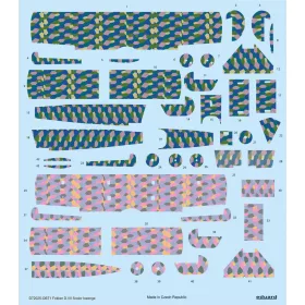   Eduard Accessories Fokker D.VII 5color lozenge for Eduard - matricakészlet