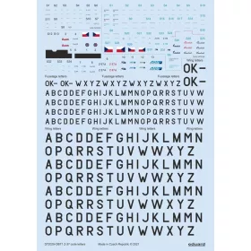   Eduard Accessories Z-37 stencils, code letters & labels for Eduard - stencil- és adatfelirat-matricák