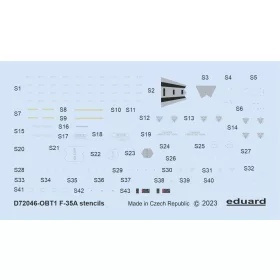   Eduard Accessories F-35A stencils 1/72 - stencil- és adatfelirat-matricák