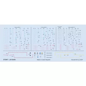  Eduard Accessories L-29 stencils 1/72 - stencil- és adatfelirat-matricák