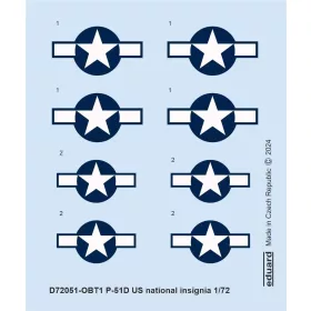   Eduard Accessories P-51D US national insignia - felségjel-matricák