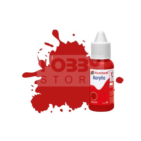 Humbrol No 60 Scarlet - Matt - 14ml akrilfesték DB0060