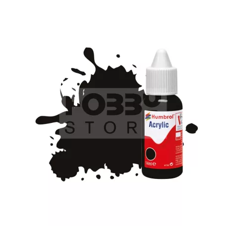 Humbrol No 85 Black - Satin - 14ml akrilfesték DB0085