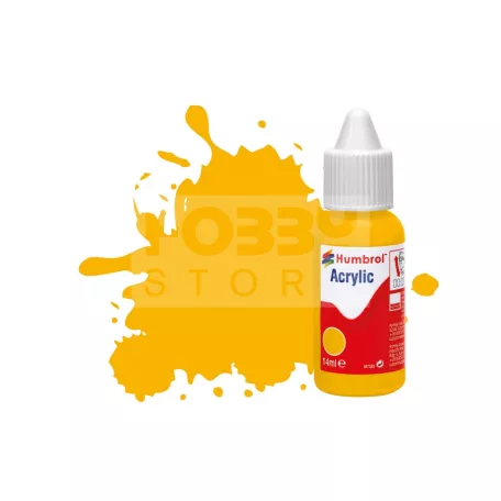 Humbrol No 154 Insignia Yellow - Matt - 14ml akrilfesték DB0154