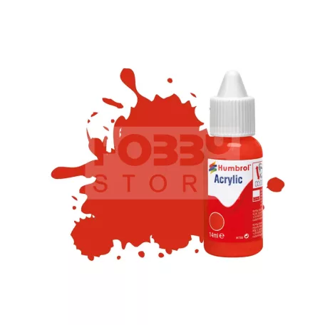 Humbrol No 174 Signal Red - Satin - 14ml akrilfesték DB0174