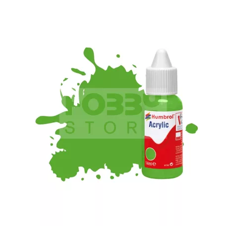 Humbrol No 208 Fluorescent Signal Green - Gloss - 14ml akrilfesték DB0208