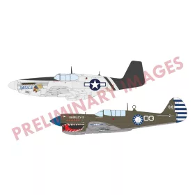   Eduard Sharks and Stallions – P-40N Warhawk + P-51B/C Mustang Dual Combo Limited Edition 1:48 repülőgép makett