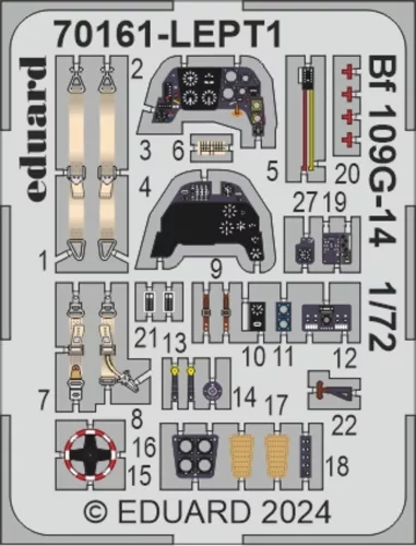 Eduard Bf 109G-14 ProfiPACK 1:72 repülőgép makett