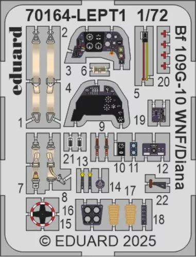 Eduard Bf 109G-10 WNF/Diana ProfiPACK 1:72 repülőgép makett