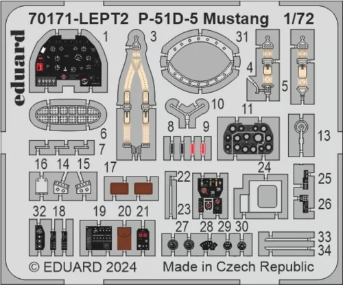 Eduard P-51D-5 Mustang ProfiPACK 1:72 repülőgép makett
