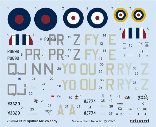 Eduard Spitfire Mk.Vb korai ProfiPACK 1:72 repülőgép makett