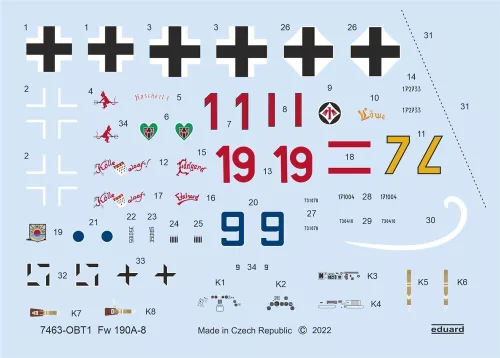 Eduard Fw 190A-8 standard szárnyakkal Weekend Edition 1:72 repülőgép makett