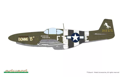 Eduard P-51B/C Mustang gerincúszóval ProfiPACK 1:48 repülőgép makett