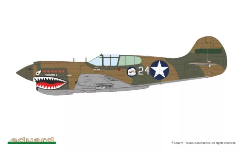 Eduard P-40K rövid farokrészű ProfiPACK 1:48 repülőgép makett