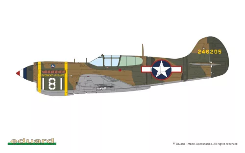 Eduard P-40K rövid farokrészű ProfiPACK 1:48 repülőgép makett