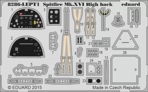 Eduard Spitfire Mk.XVI magas törzshátú ProfiPACK 1:48 repülőgép makett