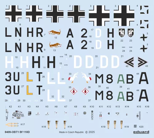 Eduard Bf 110D Weekend Edition 1:48 repülőgép makett