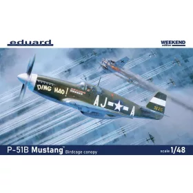   Eduard P-51B/C Mustang Birdcage kabintető Weekend Edition 1:48 repülőgép makett