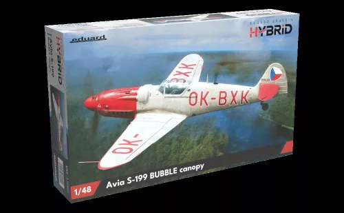 Eduard Avia S-199 buborék kabintető Hybrid 1:48 repülőgép makett