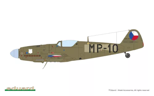 Eduard Avia S-199 buborék kabintető Hybrid 1:48 repülőgép makett