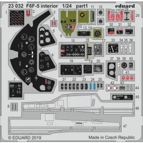   Eduard Accessories F6F-5 interior for Airfix - F6F-5 belsőtér-részletező készlet