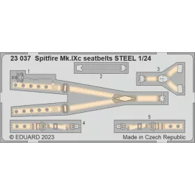   Eduard Accessories Spitfire Mk.IXc seatbelts STEEL 1/24 AIRFIX - acél fotómaratott biztonsági övek