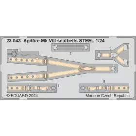  Eduard Accessories Spitfire Mk.VIII seatbelts STEEL  AIRFIX - acél fotómaratott biztonsági övek