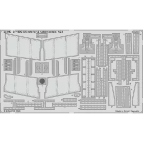   Eduard Accessories Bf 109G-5/6 exterior & rudder pedals for Airfix - külső részletek és oldalkormány-pedálok