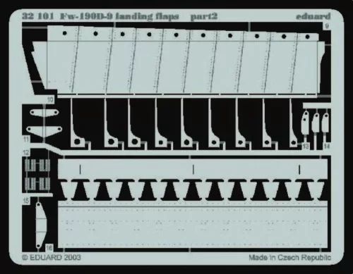 Eduard Accessories Fw-190D-9 Landing Flaps für Hasegawa Bausatz - fékszárnyak
