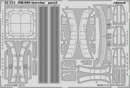Eduard Accessories MH-60S interior for Academy - MH-60S belsőtér-részletező készlet